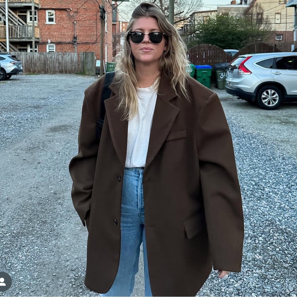 Source Unknown Chocolate Brown Blazer - image 2